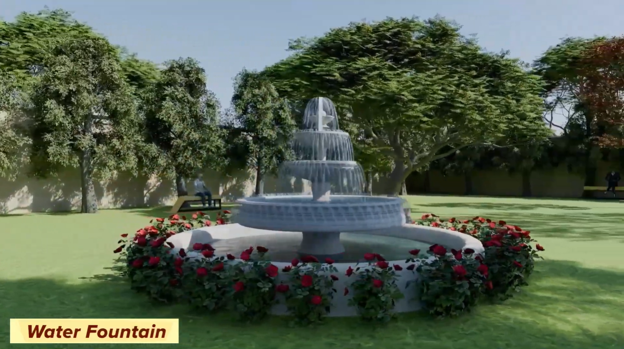 Water Features including Pond & Fountain